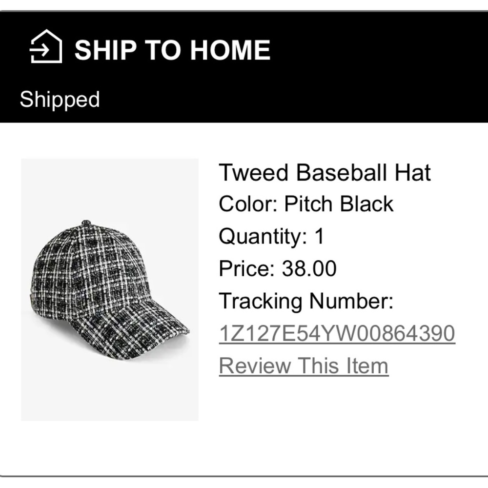Express Tweed Baseball Hat (Brand New)